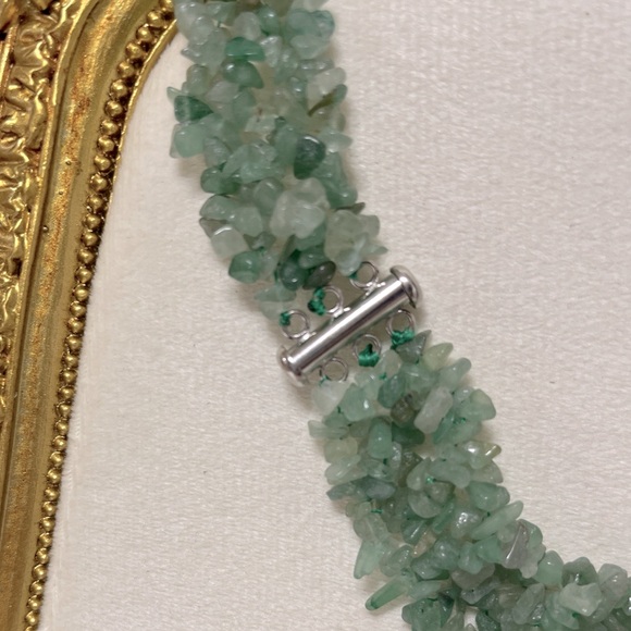 Necklacece-Avertine nugget, NWOT, shades of green, 18”, 925 clasp, wtg 2.8 oz. - Picture 6 of 14